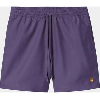 Pánské kraťasy Carhartt WIP Chase Swim (calla/gold) L, fialová
