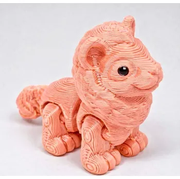 Figurka Flexi 3D miniaturka lva z 3D tiskárny | Svíčkománie3D | Barva: Lososová pastelová