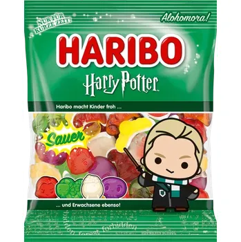 Haribo Harry Potter Draco Malfoy Kyselé 160 g – Kouzelné kyselé želé bonbóny
