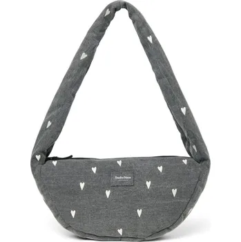 Kabelka STUDIO NOOS - Denim Mini Cross Body Bag | Grey Hearts