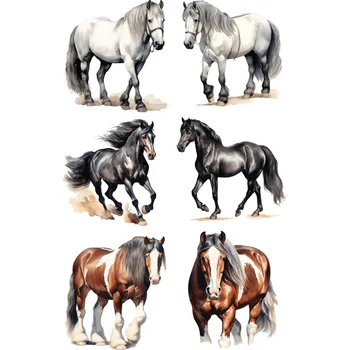 Jedlá dekorace na dort Jedlý tisk - Koně A4 Jedlý papír