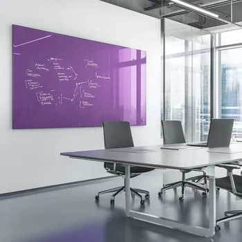 Kancelářský nábytek Fialová kobaltová skleněná pracovní a kancelářská tabule Smatab® 40 × 60 cm