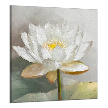 Obraz Obraz na plátně Malovaný bílý leknín , jednodílný 4397AY