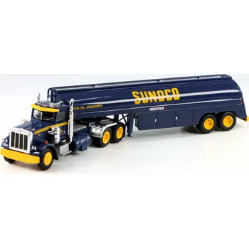 autíčko Peterbilt 359 Tahač s Návěsem Sunoco modrá 1:87 Peterbilt 359 - sběratelský model
