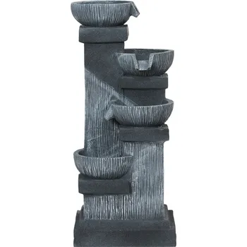 Zahradní dekorace Venkovní fontána 38 x 36 x 85 cm | šedá