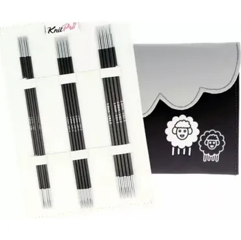 Nástroj na niť a příze KnitPro Karbonz Starter set ponožkových jehlic 15cm (KnitPro Karbonz Starter Double Pointed Needle Set 15cm)