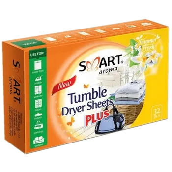 Smart Aroma vonné ubrousky do sušičky Summer Fresh – 32 ks (antistatické, pro měkčí prádlo) Vonné ubrousky do sušičky, Summer Fresh, antistatické, 32 ks