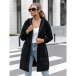 Černý dámský kabát s kapucí MELBY NY0671 Velikost: L