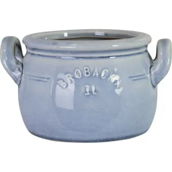 Obal na květináč Strömshaga Kameninový obal na květináč Brobacka Light Blue 1 l