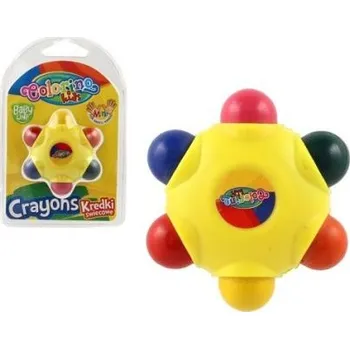 Voskovky pastelky hvězda 6 barev 6cm na kartě