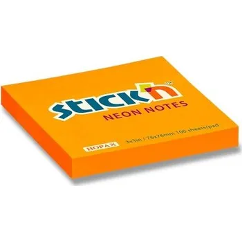 Samolepící bloček Samolepicí bloček Hopax Stick’n Notes 76 × 76 mm, 100 listů - oranžový