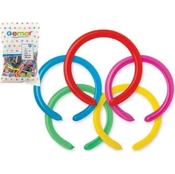 Balónek Balonek/Balonky nafukovací had tvarovací 100ks v sáčku 25x30cm karneval