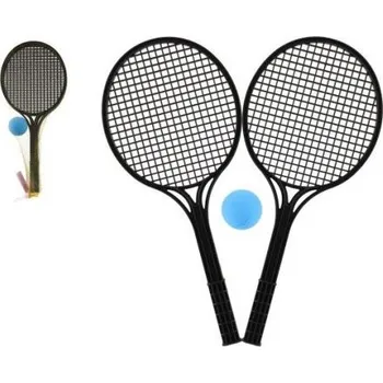 Soft tenis plast černý 53cm+míček v síťce