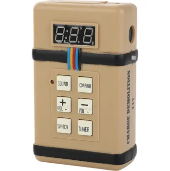 Dětská zbraň Simulační taktická hračka 7 x 3,4 x 11 cm Dětská světelná a zvuková hračka s kouřovým efektem po nalití vody Interaktivní akční doplněk béžova