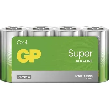 Článková baterie Baterie C (R14) alkalická GP Super 4ks / shrink