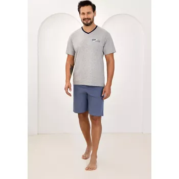 Pánská móda PÁNSKÉ PYŽAMO 504 W/26 šedá L