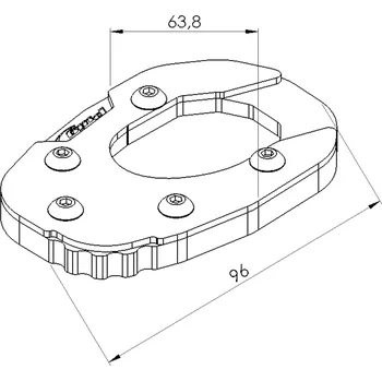 Auto-moto Prodloužení stojánku PUIG 20172N černý 20172N