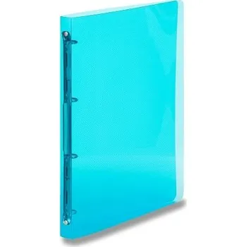 4kroužkový pořadač Transparent, A5, 25 mm - modrý