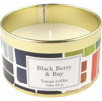 Svíčka Vonná svíčka Black Berry &amp; Bay, 65 g v plechové krabičce, o 7 x 4 cm