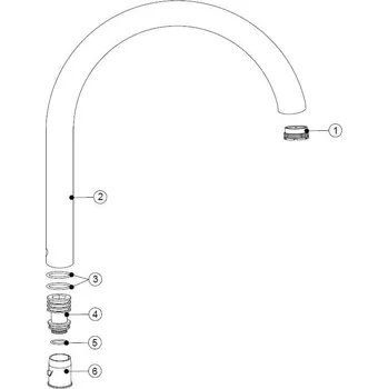 Vodovodní baterie SAT Raménko SAT NDMOOD280KRAM NDMOOD280KRAM