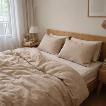 Mušelínové povlečení Leia béžové