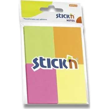 Samolepicí bloček Neon Stick‚n Notes - 38 × 51 mm, 4 x 50 listů
