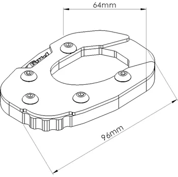 Auto-moto Prodloužení stojánku PUIG 20176N černý KTM Adventure 1190 (R) 2013-2016