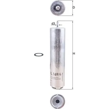 Palivový filtr Palivový filtr MAHLE KL 169/4D