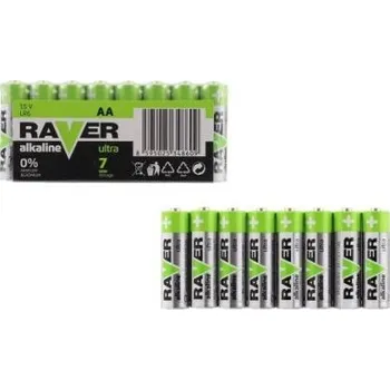 Článková baterie Baterie RAVER LR6/AA 1,5 V alkaline ultra 8ks ve fólii