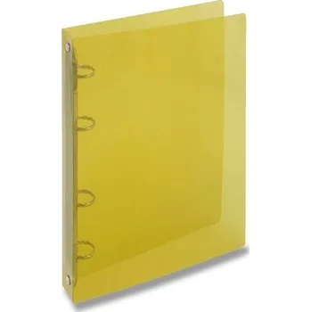 4kroužkový pořadač Transparent, A4, 20 mm - žlutý