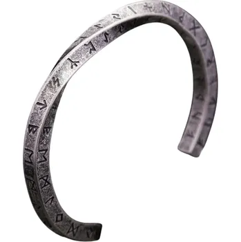 Náramek Pánský manžetový náramek s písmeny nerezová ocel 6,2cm Stylový a moderní design pro muže s personalizovanými písmeny stříbrná