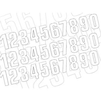 Auto-moto BLACKBIRD Race Number 1 7x5,5cm Bílá sada 3 ks BIHR_1_/10/1