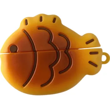 Příslušenství pro sluchátka Zvířecí rybí silikonové ochranné pouzdro pro AirPods 3 3D motiv ryba kreslený design silikonové pouzdro pro sluchátka s přístupem k portům