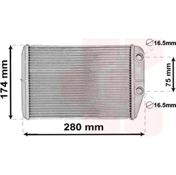 Výměník tepla Výměník tepla pro vnitřní vytápění VAN WEZEL 17006410