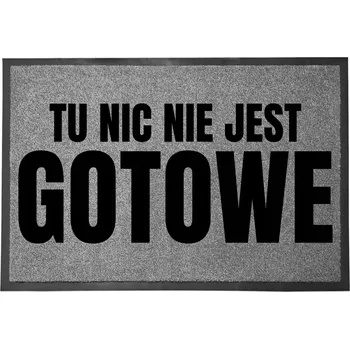 Rohožka ŠEDÁ VSTUPNÍ ROHOŽKA 60X40 CM PŘED DVEŘE - NIC NENÍ HOTOVO