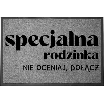 Rohožka VSTUPNÍ ROHOŽKA ŠEDÁ 40X60CM KE DVEŘÍM S HUMOREM - NESUĎ, PŘIDEJ SE