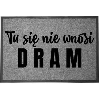 ŠEDÁ VSTUPNÍ ROHOŽKA 60X40 POD DVEŘE - DRAMA NEVÍTÁNO