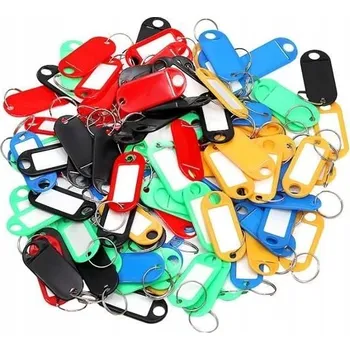 Přívěsky přívěsek na klíče identifikační štítky na klíče sada 50 kusů barevné mix