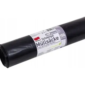 Pytle na odpadky QUICKPACK ČERNÉ PYTLE NA ODPADKY, PEVNÉ, 80x120cm, 150 LITRŮ