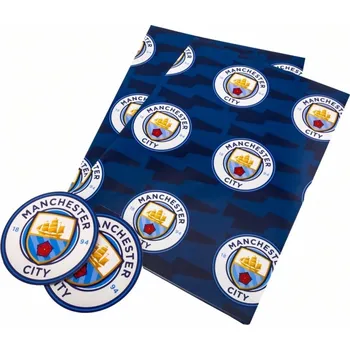 Ozónový čistič Balící papír Man City Unisex Mcfc 2 Gift Wrap Sheet 2 Tags Navy modrá