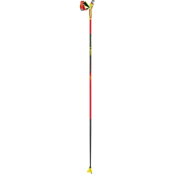 Běžkařská hole Hole na běžky LEKI HRC max FRT bright red-neonyellow-carbon structure, 160 cm