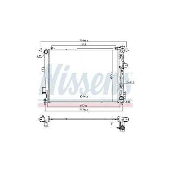 Motor automobilu Chladič motoru NISSENS 675074