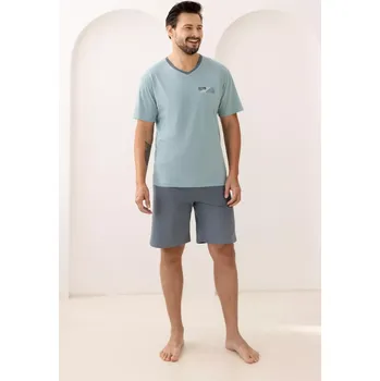 Pánská móda PÁNSKÉ PYŽAMO 504 W/26 zelená XL