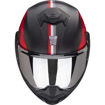 Helma na motorku Moto přilba SCORPION EXO-TECH EVO CARBON GENUS matná černo/červená 2H33756614