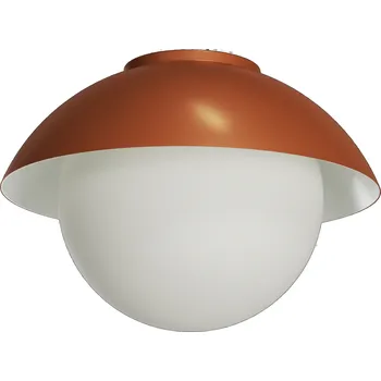 OSMONT LUKIDA 2 stropní/nástěnné skleněné svítidlo terakota / bílá IP65 25W E27 - OSMONT OS LUK40005