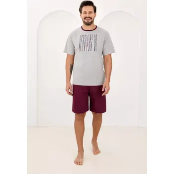 Pánské pyžamo PÁNSKÉ PYŽAMO 500 BIG W/26 šedá 3xl