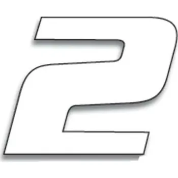 Auto-moto BLACKBIRD Race Number 2 20x25cm Bílá 5049/10/2