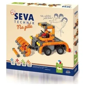 ostatní stavebnice Stavebnice SEVA TECHNIK Na pile plast 412 dílků v krabici 36x34x5cm