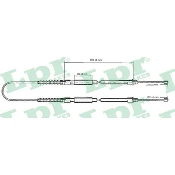Lanko parkovací brzdy Tažné lanko, parkovací brzda LPR C0174B