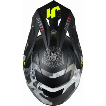 Helma na motorku Moto přilba JUST1 J39 KINETIC matná camo fluo žluto/červeno/černá 2H10798171